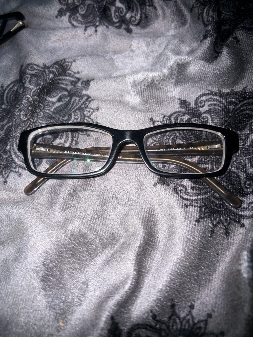 Burberry Black Rectangular Eyeglasses